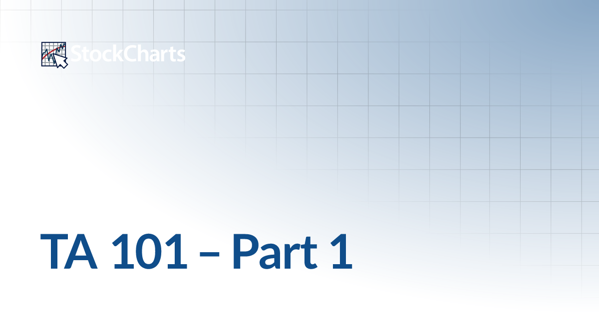 Ta 101 Part 1 Chartschool Stockcharts